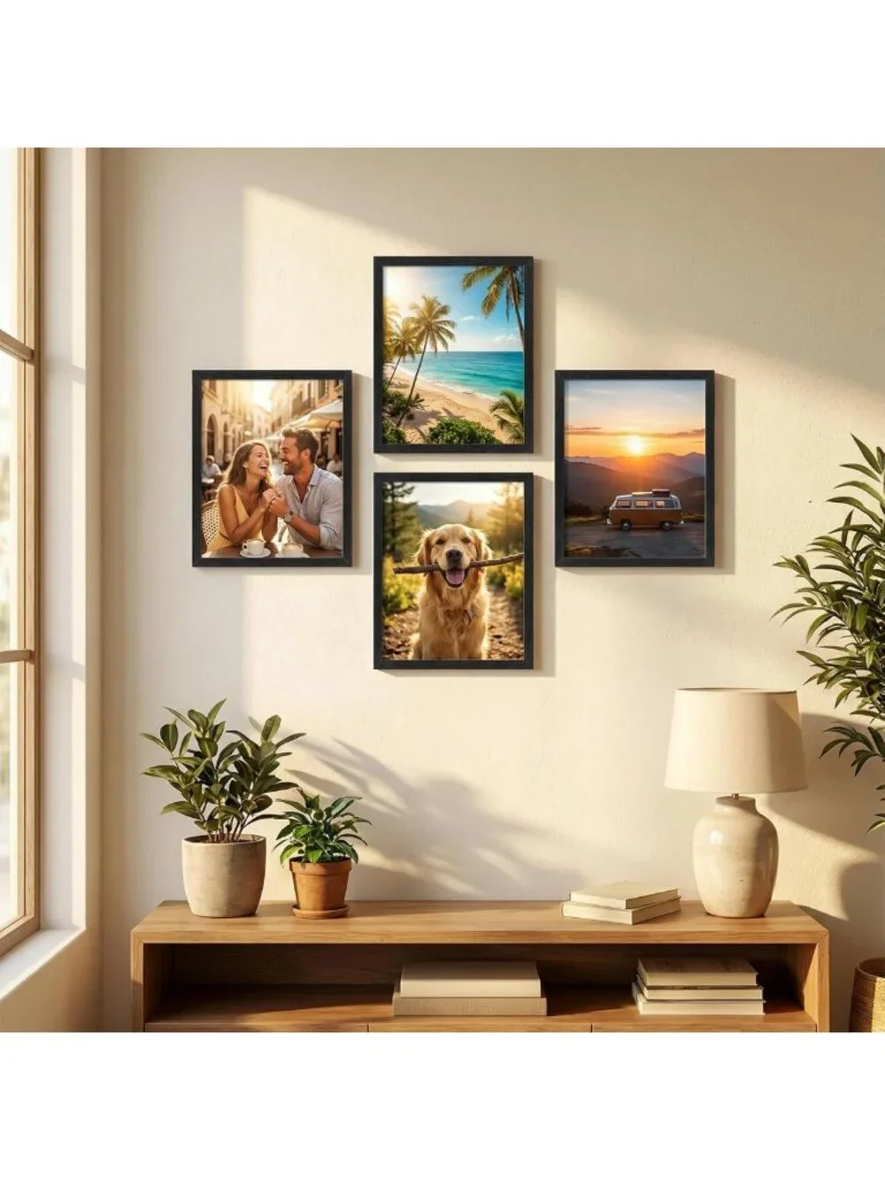 Elegant Black 8x10 Picture Frames Set of 6 | Classic MDF Wall & Tabletop Decor